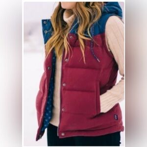 Women's Red Puffer Vest